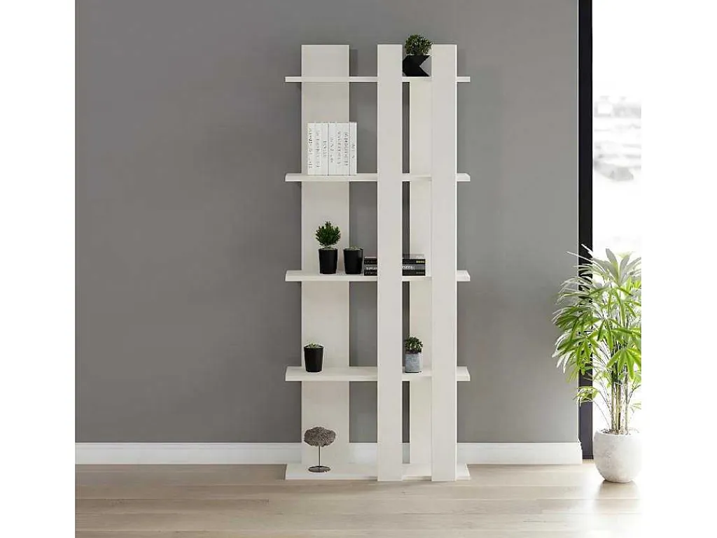 Cristiana Boekenkast, Wit, 75X20X180 Cm,-EPIKASA Discount