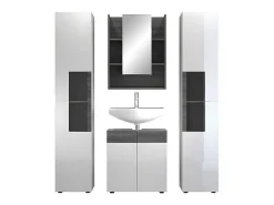 Daily Spiegelkast 1 Deur, 5 Planken, Wit.-Vente-unique Discount
