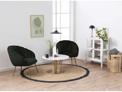Dano Fauteuil Lounge Fauteuil Groen, Messing.-Vente-unique Discount