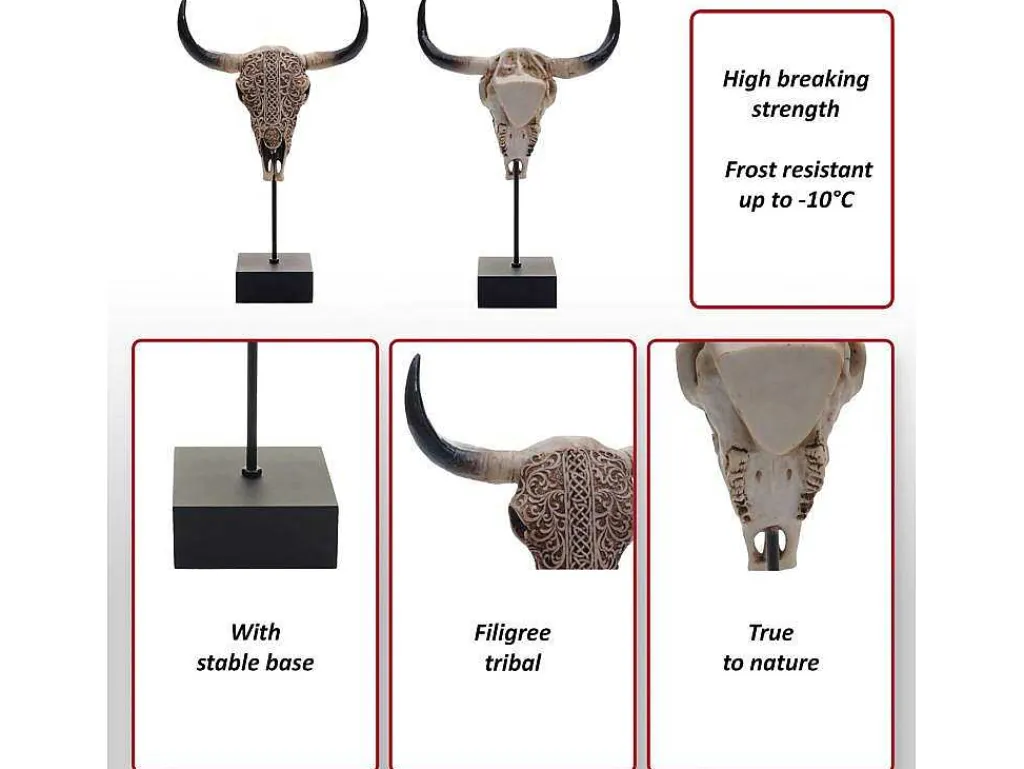 Decoratief Staand Figuur Koeienschedel Mcw-D30-Vente-unique