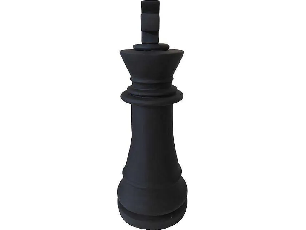 Decoratief Standbeeld Schaakspel In Cement Koning - B. 24,5 X H. 68 Cm - Gambit-MYLIA Best