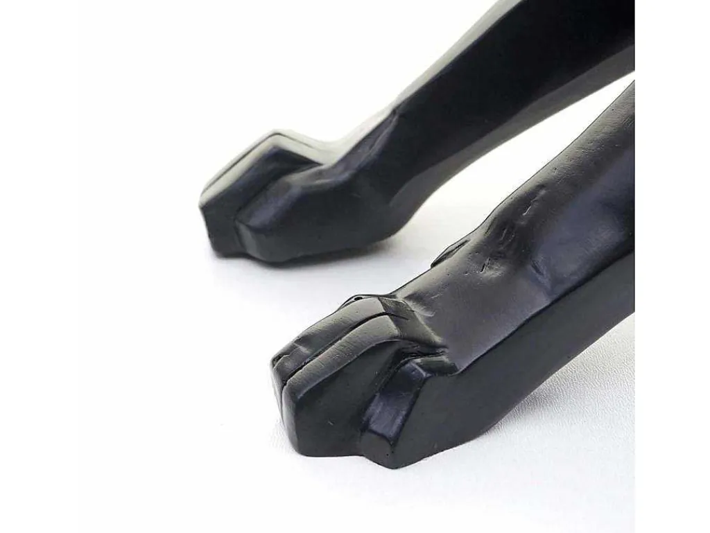 Decoratiefiguurtje Luipaard Mcw-D36 Met Kraag, Zwart Mat Met Kraag-Vente-unique Outlet