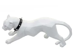 Decoratiefiguurtje Luipaard Mcw-D36 Met Kraag, Wit Mat Met Kraag-Vente-unique Outlet
