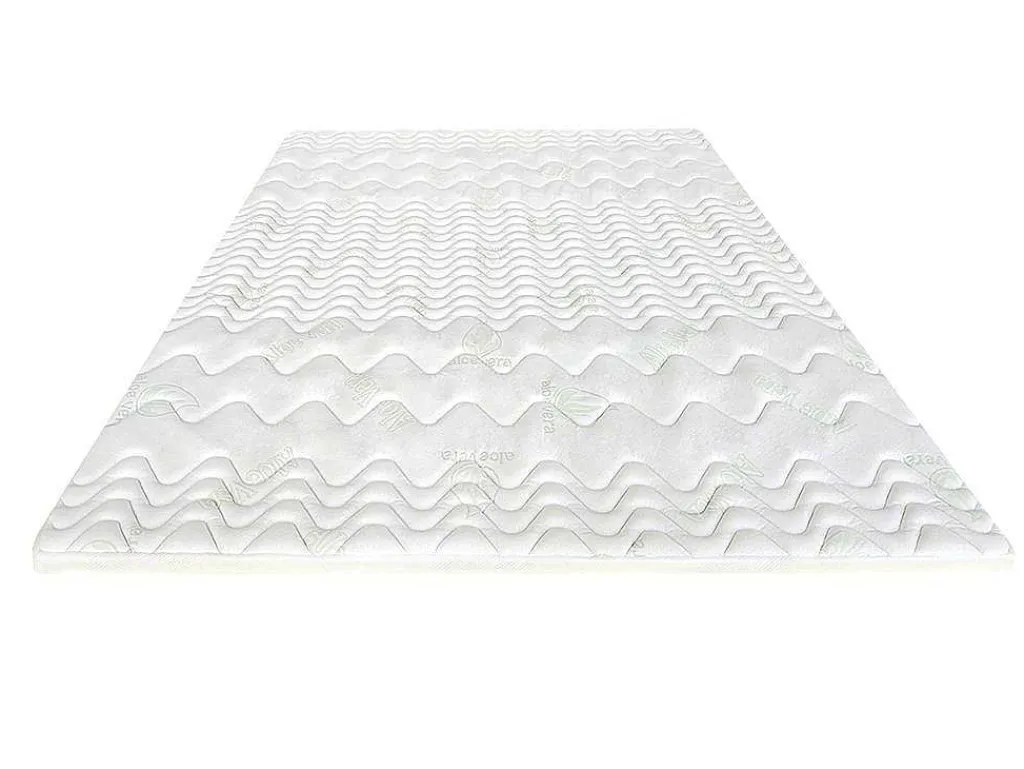 Dekmatras Met Vormgeheugenschuim Aloe Vera Van - 180 X 200 Cm-NATUREA Online