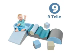 9-Delige Bouwstenen Voor Hardlopen En Klimmen. Bouwstenen Voor Kinderen. Trappen, Glijbaan En Ballenbad Voor Kleuters En Baby'S, Zachte, Kleurrijke Bouwstenen. Zonder Bal.-Vente-unique Clearance