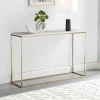 Design Sidetable Aretha - Marmer En Metaal - Wit En Goudkleurig - Van-PASCAL MORABITO Outlet