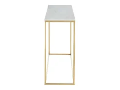 Design Sidetable Aretha - Marmer En Metaal - Wit En Goudkleurig - Van-PASCAL MORABITO Outlet