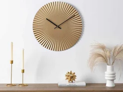 Design Wandklok - D. 50 Cm - Metaal - Goudkleurig - Felinar-OZAIA Best