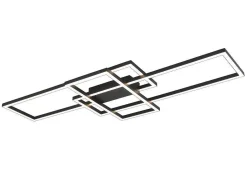 Design-Plafondlamp Met Ledverlichting Van Aluminium En Metaal - L104 X H42 Cm - Zwart - Harlow-OZAIA Clearance