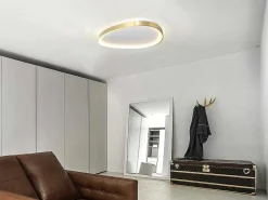 Design-Plafondlamp Met Variabele Ledverlichting - Aluminium En Metaal - D65 - Goudkleurig - Granby-OZAIA Hot