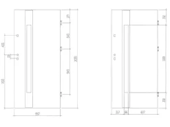 Deur Van Geglazuurd Staal En Inox H.207 X B.100 Cm Antraciet - Links Duwen - Braga-Vente-unique Discount