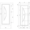 Deur Van Geglazuurd Staal En Inox H.207 X B.100 Cm Antraciet - Links Duwen - Covas-Vente-unique Outlet