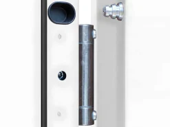 Deur Van Geglazuurd Staal En Inox H.207 X B.100 Cm Antraciet - Rechts Duwen - Trofa-Vente-unique