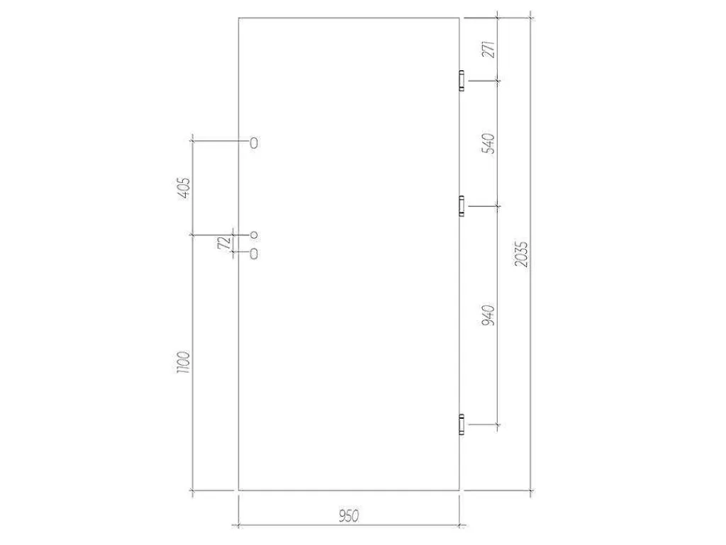 Deur Van Staal H.207 X B.100 Cm Antraciet - Rechts Duwen - Agueda-Vente-unique Online