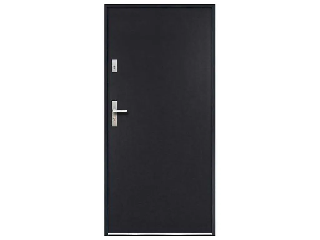 Deur Van Staal H.207 X B.100 Cm Antraciet - Links Duwen - Agueda-Vente-unique Discount
