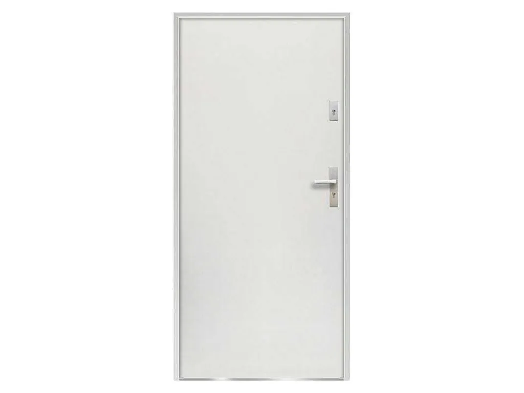 Deur Van Staal H.207 X B.100 Cm Wit - Rechts Duwen - Agueda-Vente-unique Outlet