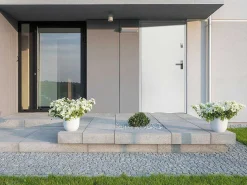 Deur Van Staal H.207 X B.100 Cm Wit - Rechts Duwen - Agueda-Vente-unique Outlet