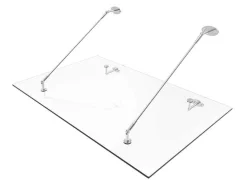 Deurluifel Van Roestvrij Staal 150 X 100 Cm Plat En Kantelbaar, Zilver - Rami-Vente-unique