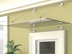 Deurluifel Van Roestvrij Staal 150 X 100 Cm Plat En Kantelbaar, Zilver - Rami-Vente-unique