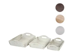 Dienblad Mcw-C50 Shabby Look (Set Van 3), Wit, Shabby-Vente-unique New