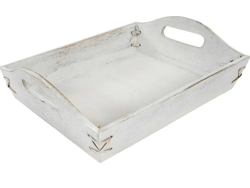 Dienblad Mcw-C50 Shabby Look (Set Van 3), Wit, Shabby-Vente-unique New