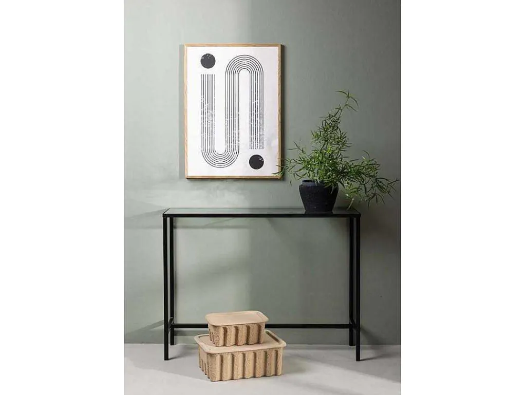 Dipp Sidetable Zwart.-Vente-unique Discount