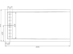 Douchebak Lyros Met Sifon Inbegrepen - 1600X800X40Mm - Wit-Shower & Design Outlet