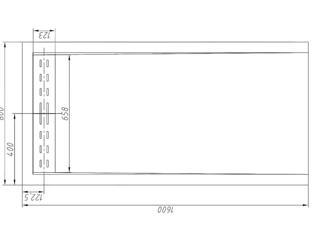 Douchebak Lyros Met Sifon Inbegrepen - 1600X800X40Mm - Wit-Shower & Design Outlet