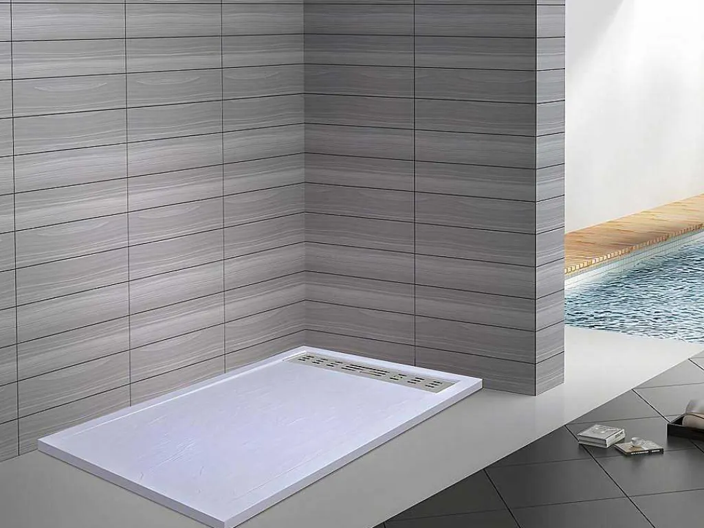 Douchebak Lyros Met Sifon Inbegrepen - 1600X900X40Mm - Wit-Shower & Design Hot