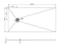 Douchebak Om Te Betegelen Delos Sifon Inbegrepen - 1800 X 900 X 40 Mm - Snijdbaar-Shower & Design New