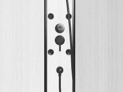Douchecabine Met Massagefunctie Van Bamboevezel - Mat Zwart - L80 X B80 X H225 Cm - Zalifa-Shower & Design New