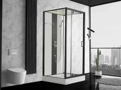 Douchecabine Met Massagestralen Primea - 2 Zones Met Massagestralen - L90 X D90 X H215 Cm - Tropische Regenfunctie En Handdouchekop-Shower & Design Best