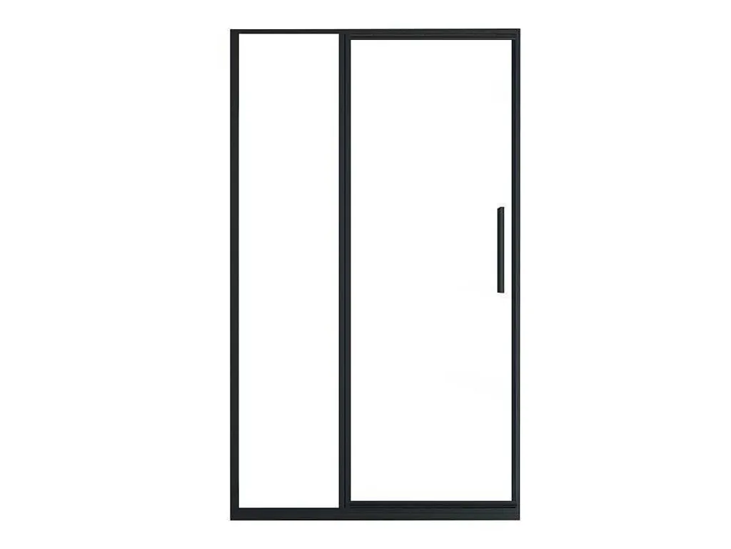 Douchedeur In Industriele Stijl - Zwart Mat - 120 X 195 Cm - Toroni-Shower & Design Outlet
