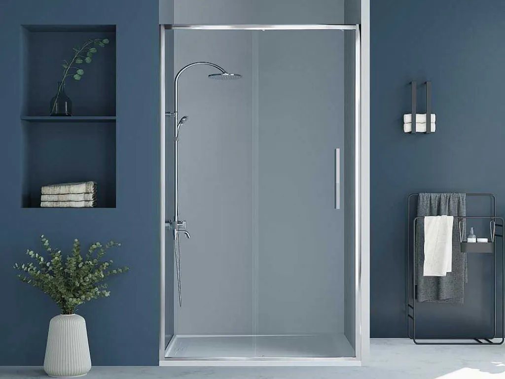 Douchedeur In Industriele Stijl - Chroom - 120 X 195 Cm - Toroni-Shower & Design Best