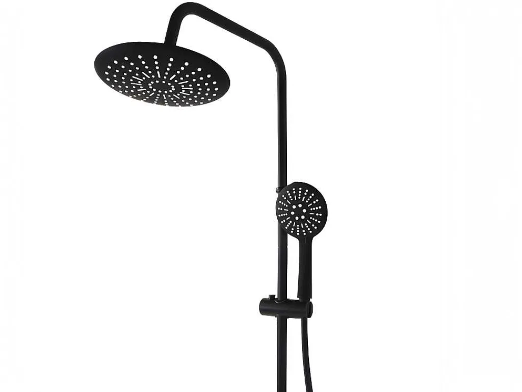 Douchekolom Aita Van Mat Zwart Roestvrij Staal - 127 Cm-Shower & Design New