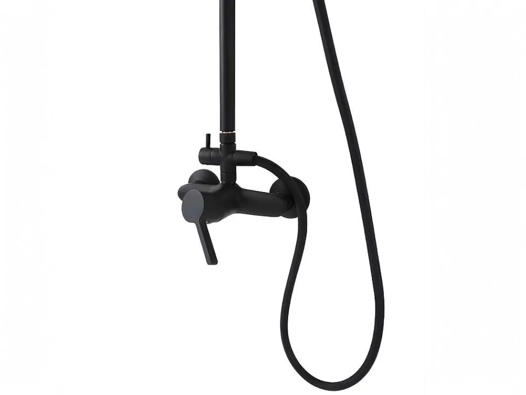 Douchekolom Aita Van Mat Zwart Roestvrij Staal - 127 Cm-Shower & Design New