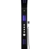 Douchekolom Felicita Met Thermostaatkraan, Balneotherapie En Led-Verlichting - 20*165Cm - Zwart-Shower & Design Discount