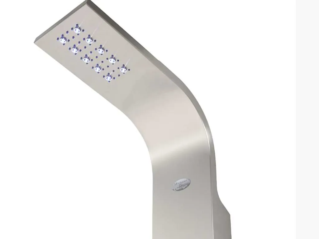 Douchekolom Felicita Met Thermostaatkraan, Balneotherapie En Led-Verlichting - 20*165 Cm-Shower & Design Best