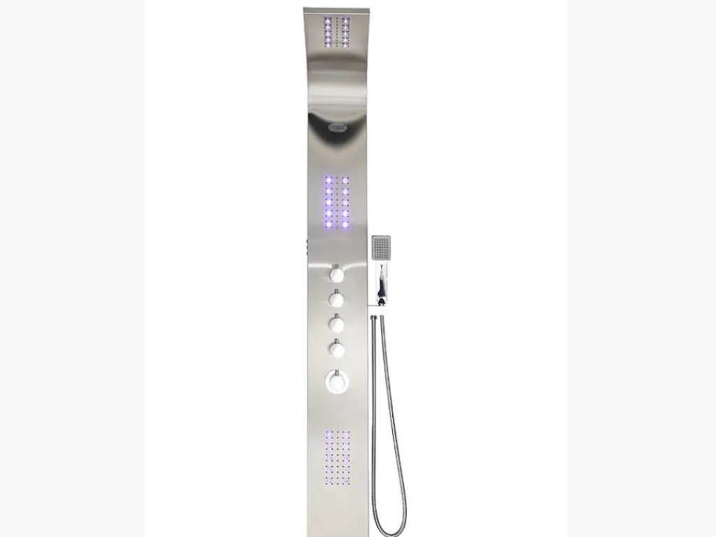Douchekolom Felicita Met Thermostaatkraan, Balneotherapie En Led-Verlichting - 20*165 Cm-Shower & Design Best