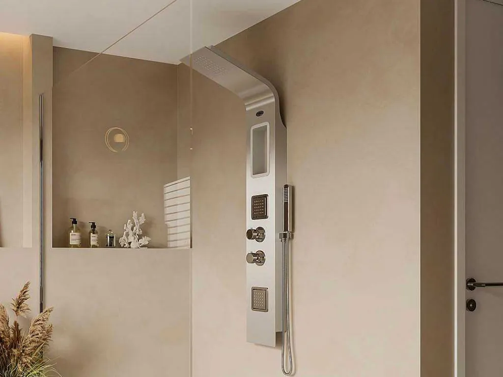 Douchekolom Met Massagestralen Amanda - Met Opbergruimte - 22 X 145 Cm-Shower & Design Best