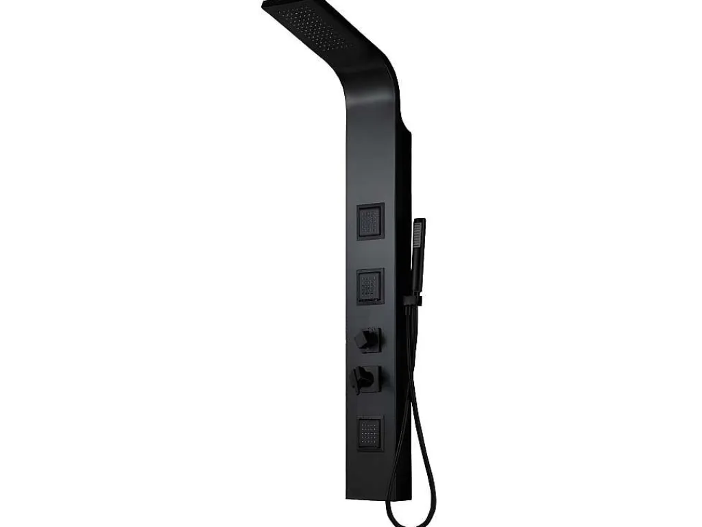 Douchekolom Met Massagestralen Tyra - Zwart - 20*150 Cm-Shower & Design Discount