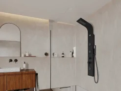 Douchekolom Met Massagestralen Tyra - Zwart - 20*150 Cm-Shower & Design Discount