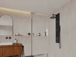Douchekolom Met Massagestralen Jubida - Zwart - 20*130 Cm-Shower & Design New
