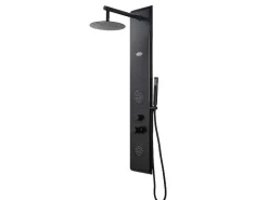 Douchekolom Met Massagestralen Jubida - Zwart - 20*130 Cm-Shower & Design New