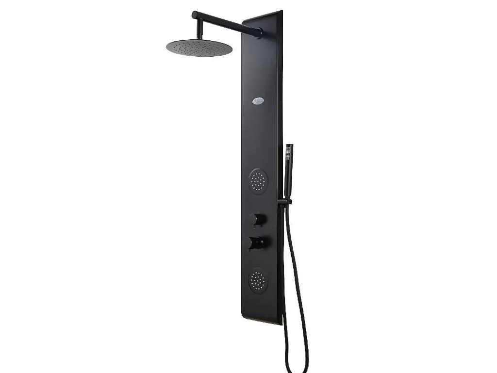 Douchekolom Met Massagestralen Jubida - Zwart - 20*130 Cm-Shower & Design New