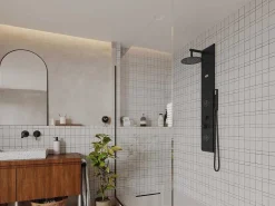 Douchekolom Met Massagestralen Jubida - Zwart - 20*130 Cm-Shower & Design New