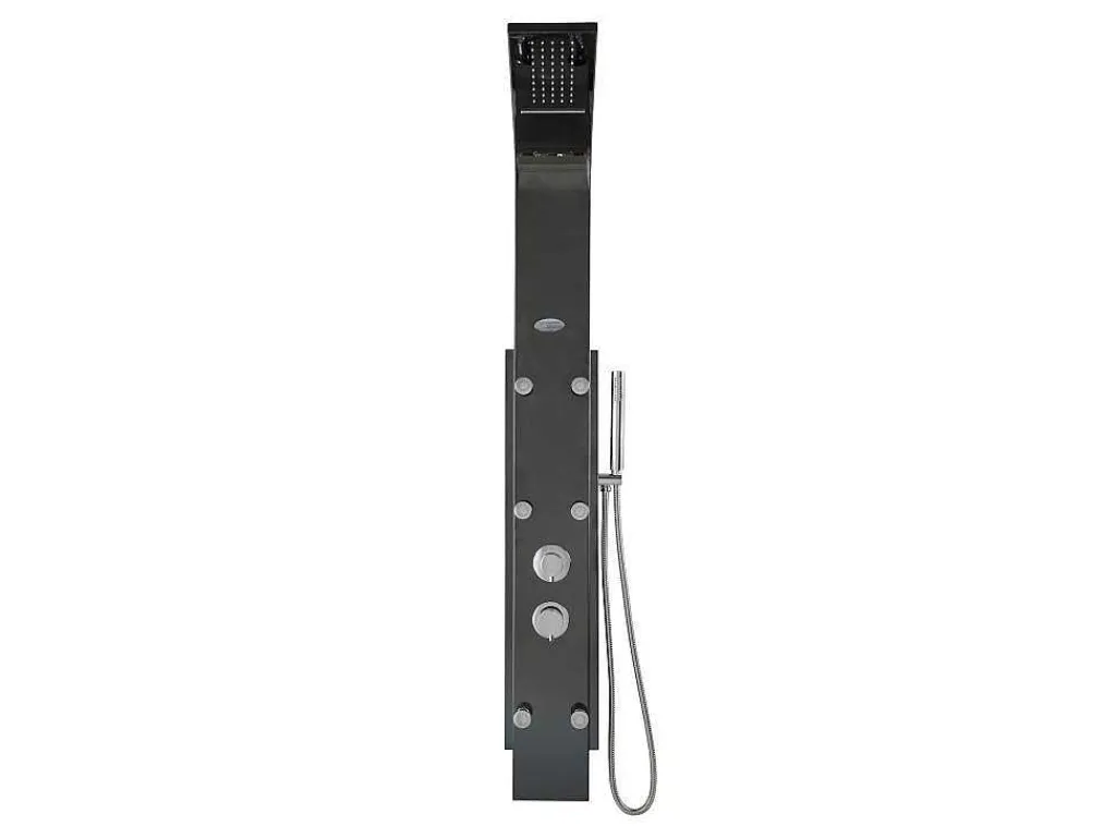 Douchekolom Met Massagestralen Evana - Zwart - 45 X 150 Cm-Shower & Design New