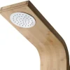 Douchekolom Met Massagestralen Tissia, Tropische Regen En Paneel Van Bamboe - 20 X 140 Cm-Shower & Design Outlet