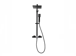 Douchekolom Peneda Van Mat Zwart Roestvrij Staal - 125 Cm-Shower & Design Online