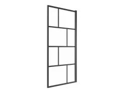 Douchescherm Met Draaisysteem Met Industriele Stijl - 70 X 140 Cm - Mat Zwart - Glas - Rivanon-Shower & Design New